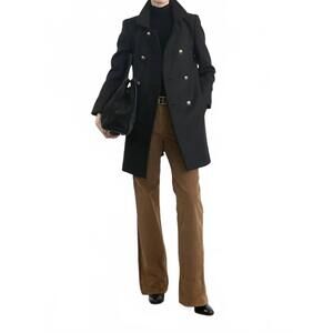 NEW NILI LOTAN rori slim fit peacoat in black